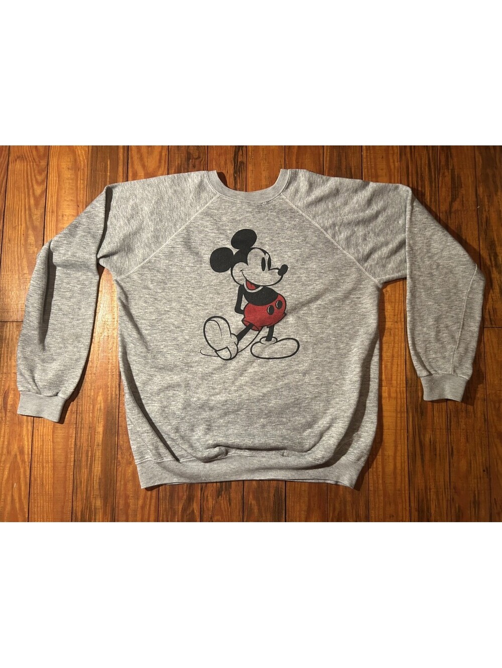 Vintage Disney Sweater Mens Extra Large Gray Mickey Mouse Character USA *read*
